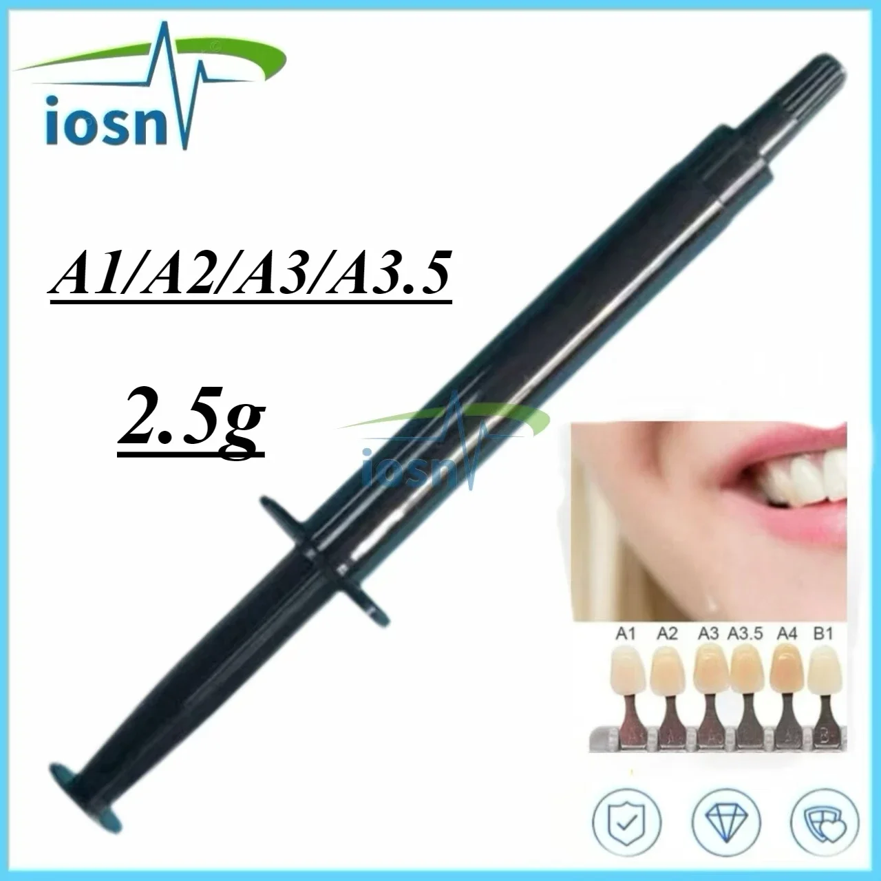 

1pcs Dental Curing A1 A2 A3 A3.5 2.5g Refill Composite Resin Flowable Light Syringe Delivery Tips Etch Gel Adhesive Bonding