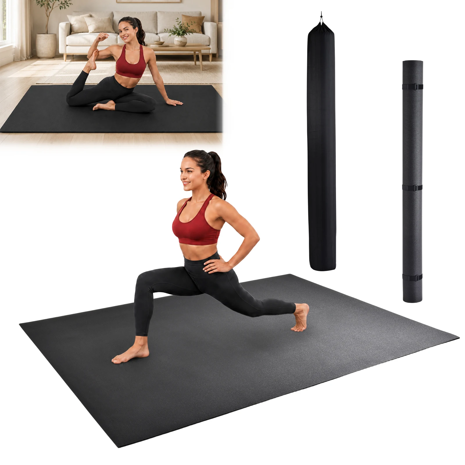 Home Gym Foldable - Extra Large Double Yoga Mat 96
