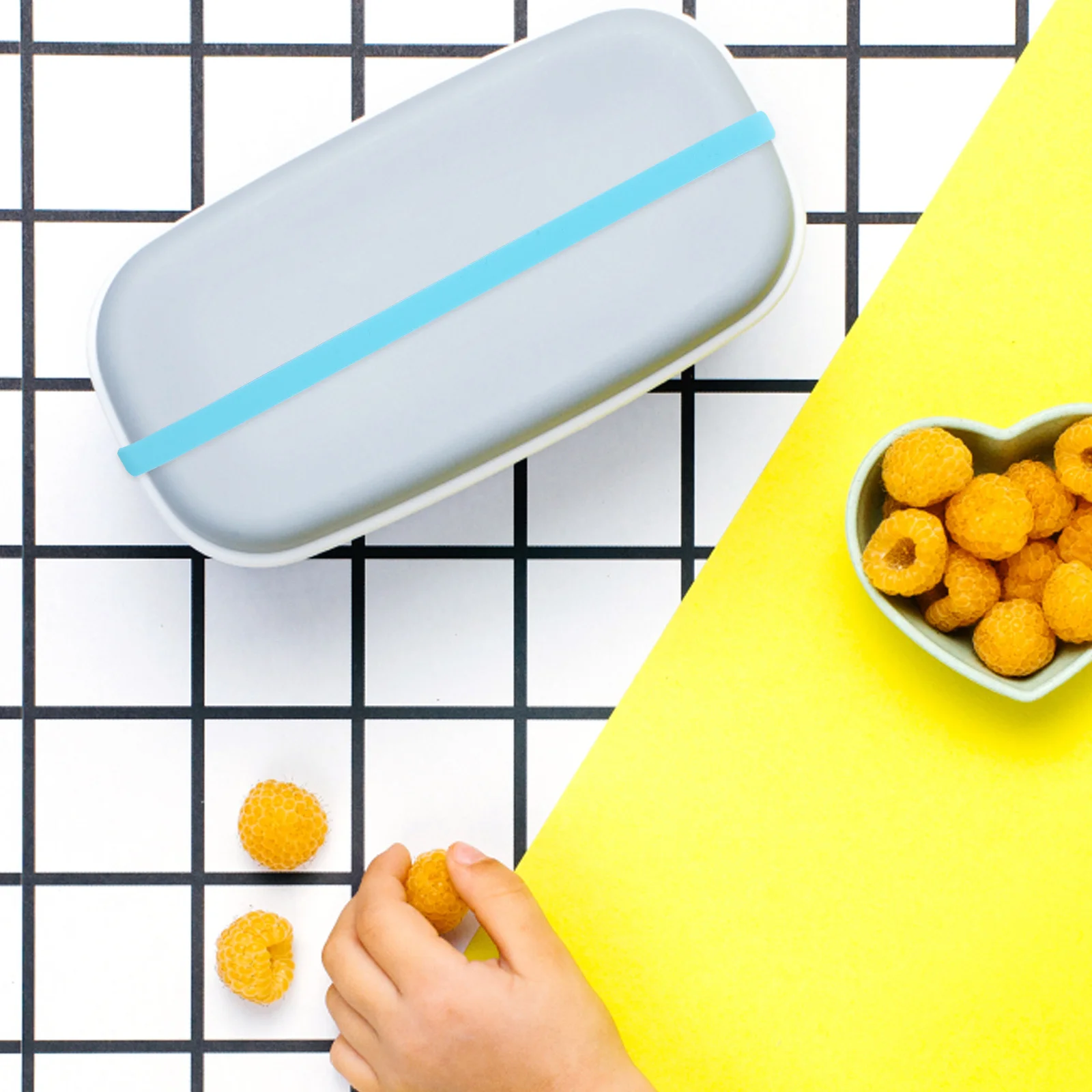 12 Stuks Siliconen Bands 20Cm Platte Rekbare Band Voor Bento Box Lunch Container Houder Band Lekvrije Sluiting voor