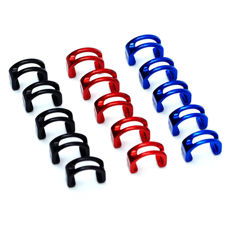 Risk 5PCS Bicycle C Type Buckles Aluminum Alloy For MTB Road Bike Disc Brake Cable Frame Organizer Line Pipe Clip