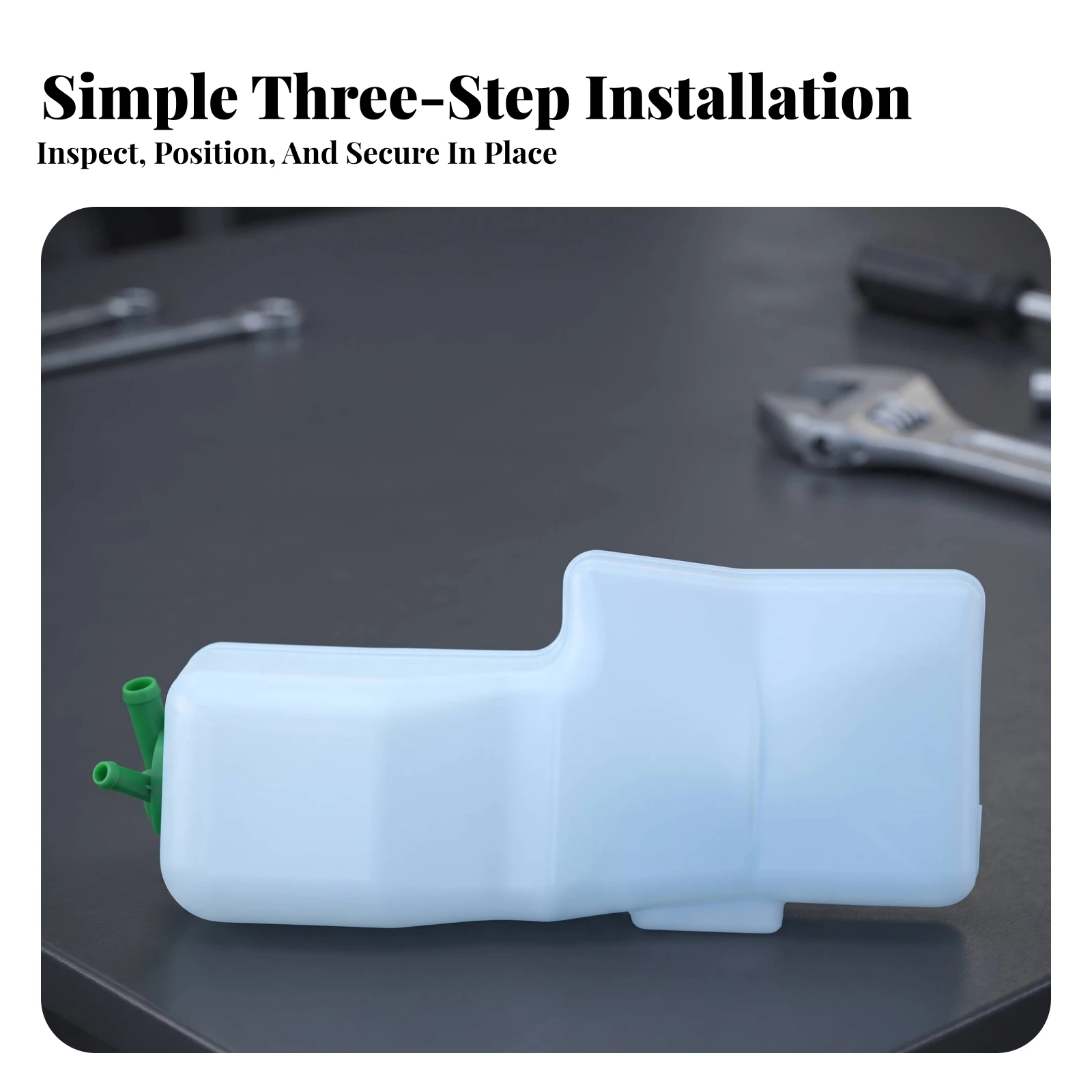 Coolant Reservoir Tank with Green Cap Molded Coolant Reservoir Tank with Cap Long-Lasting Solid for Mechanics