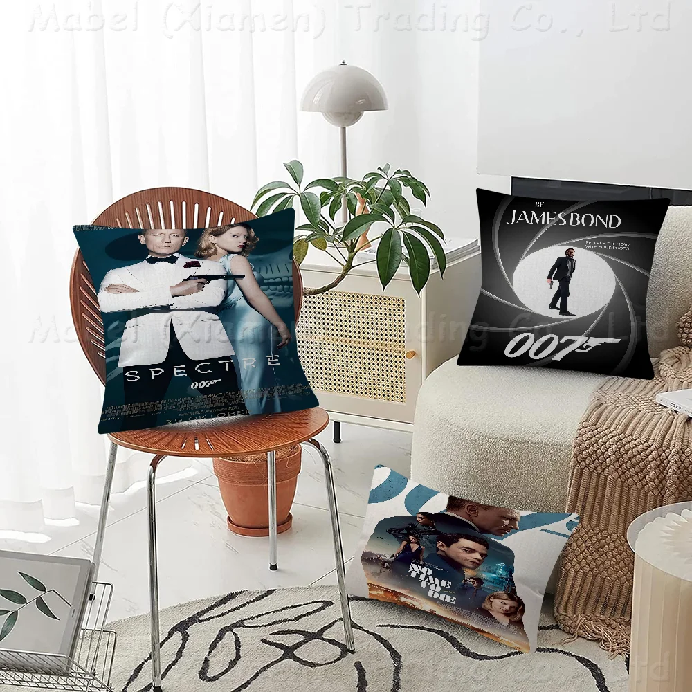 

Movie J-James B-bonds 007 Pillow Cover Design Cushion Cover Decor Holiday Decorati