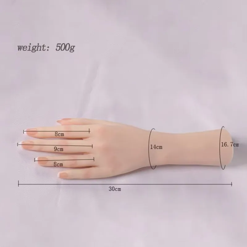 excellent   Highly Simulated Artificial Hand Model for Display Acupuncture Manicure Platinum Silicone Realistic Fake Hand Model