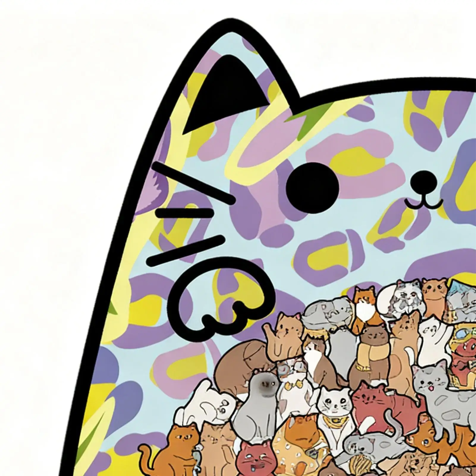 Puzzle in legno per gatti Puzzle da 135 pezzi Giocattolo a forma di animale Interessante puzzle in legno per gatti per adulti Bambini Vacanze di compleanno