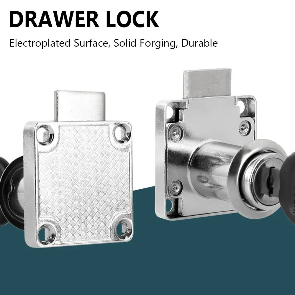 

Zinc Alloy Drawer Lock Burglarproof Home Office Security Desk Wardrobe Cabinet Locker with 2 Keys