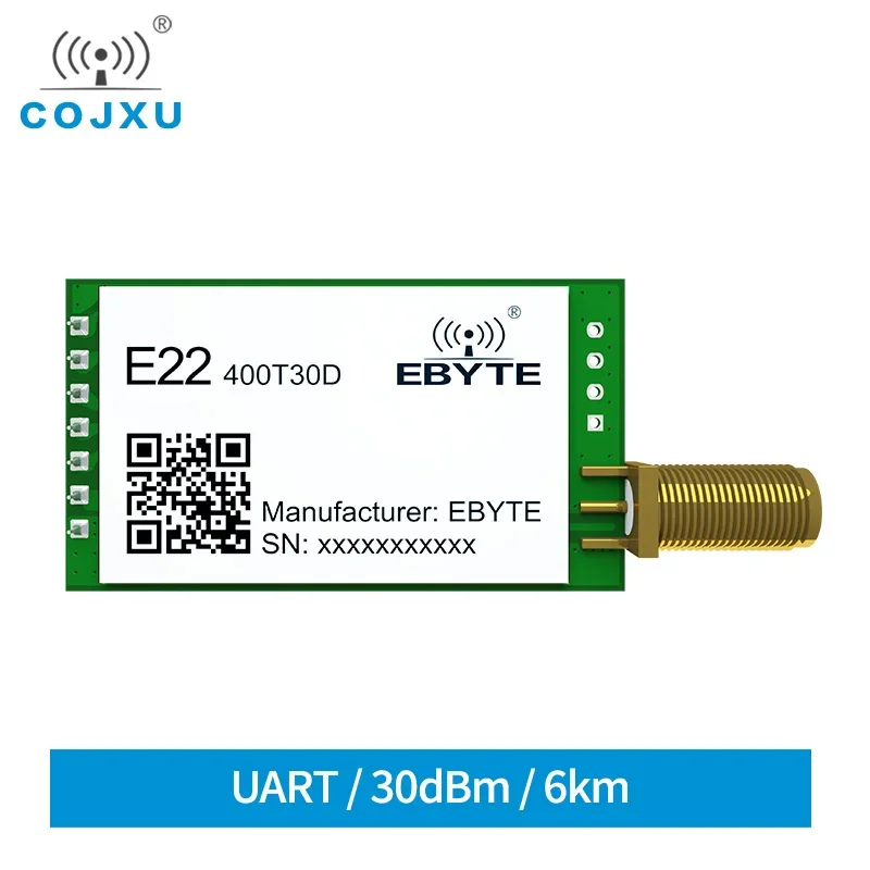 433MHz LoRa  rf Transceiver Module 30dBm 1W Long Range UART DIP Serial Port Module COJXU E22-400T30D LoRa Module