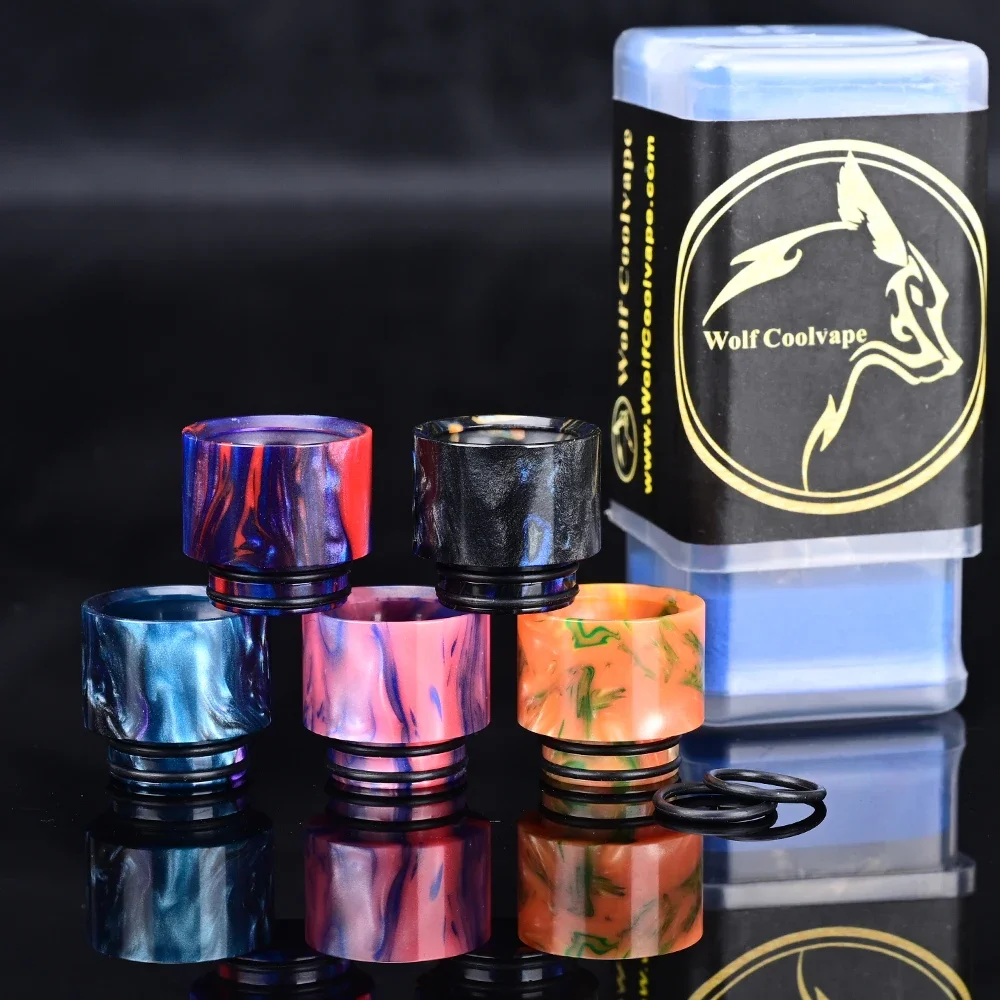 Wolfcoolvape 5 pièces 810 embouts d'égouttement en résine embout pour réservoirs Vapes RDA RTA remplacement 810 jeu de pointes d'égouttement pour Mods Vape