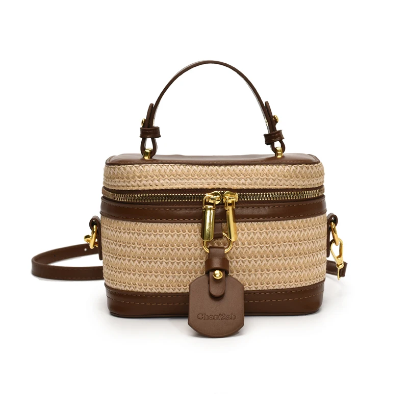 

Summer Faionable Women's Handbag St Woven Box ape Crossbody Bag Sli Casual Single oulder Bag Korean Sle Handbag