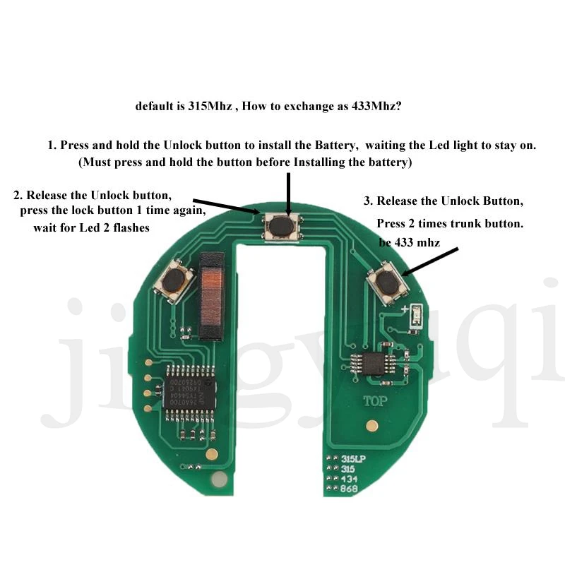 

Jingyuqin KR55WK49333 удаленный смарт-ключ от автомобиля для BMW Mini Cooper S ONE D CABRIO CLUBMAN 315/434/868 МГц ID46 PCF7953 чип