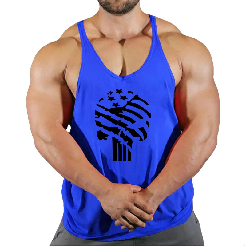 2024 Gym clothing cotton singlets Men\'s Undershirt bodybuilding tank top men fitness shirt muscle guys sleeveless vest Tank tops