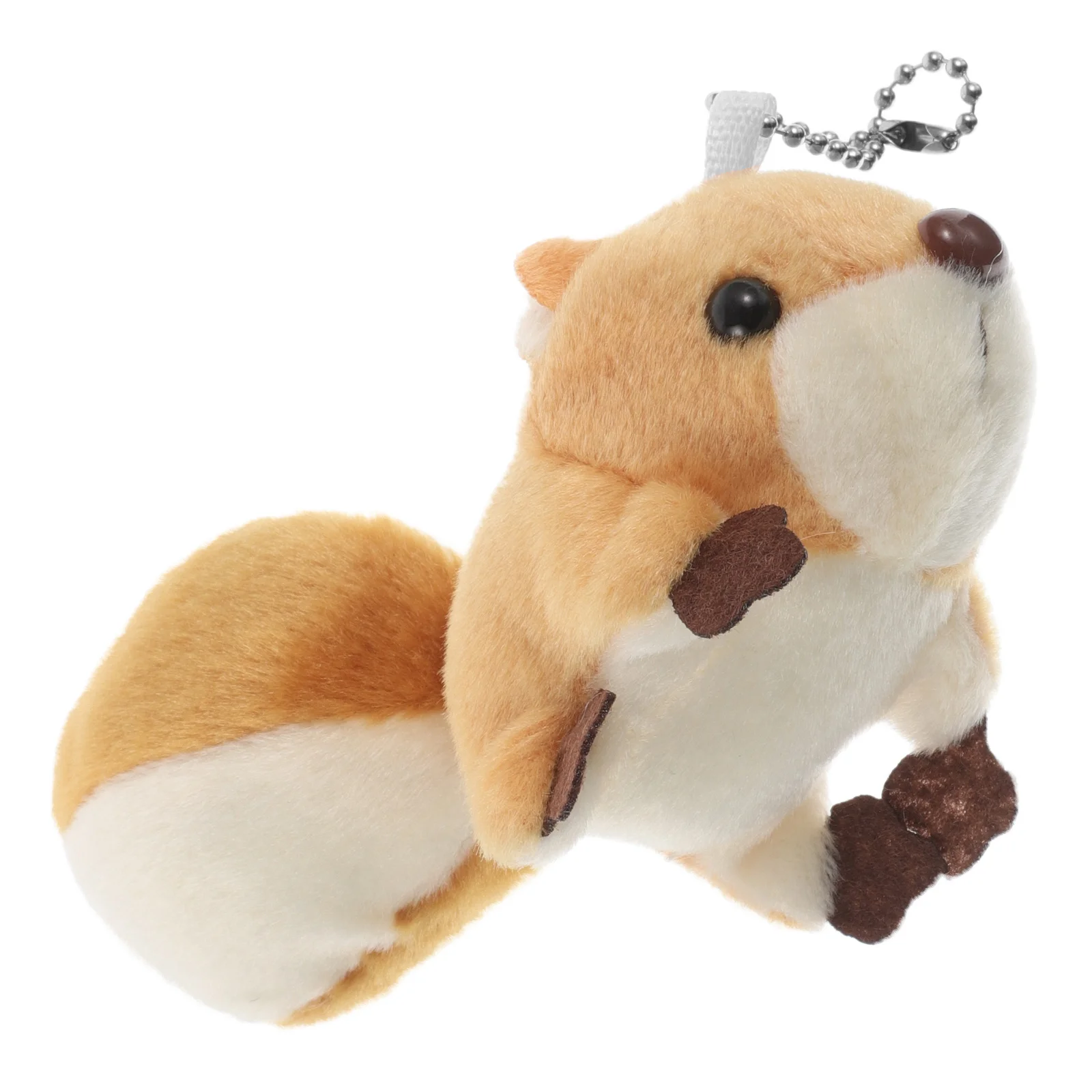 Little Squirrel Pendant Toys Kids Animal Keychain Stuffed Realistic Bracelet Plush Soft Furry Cute Design Versatile Bag