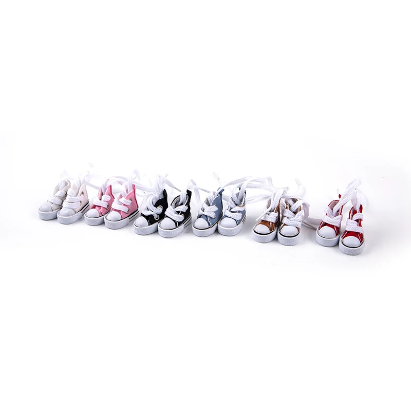 Fashion New Doll Denim Canvas Socks For 1/4 Bjd 30cm Doll Sneakers Shoes 3.5cm Shoes Lace-Up Sneakers For Dolls Accessories