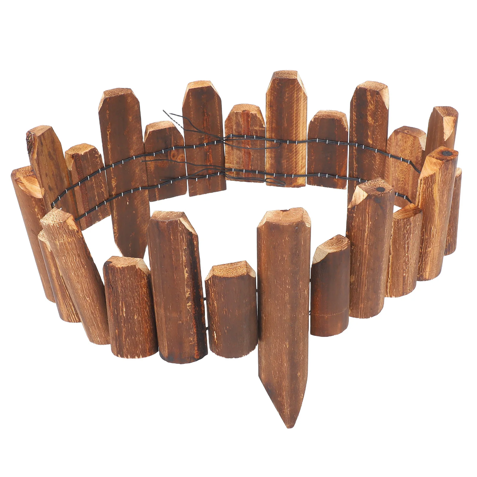 Wooden Courtyard Edging Border Lawn Garden Fence Decorative Wood Fence for Yard Landscaping Garden Edging Wood