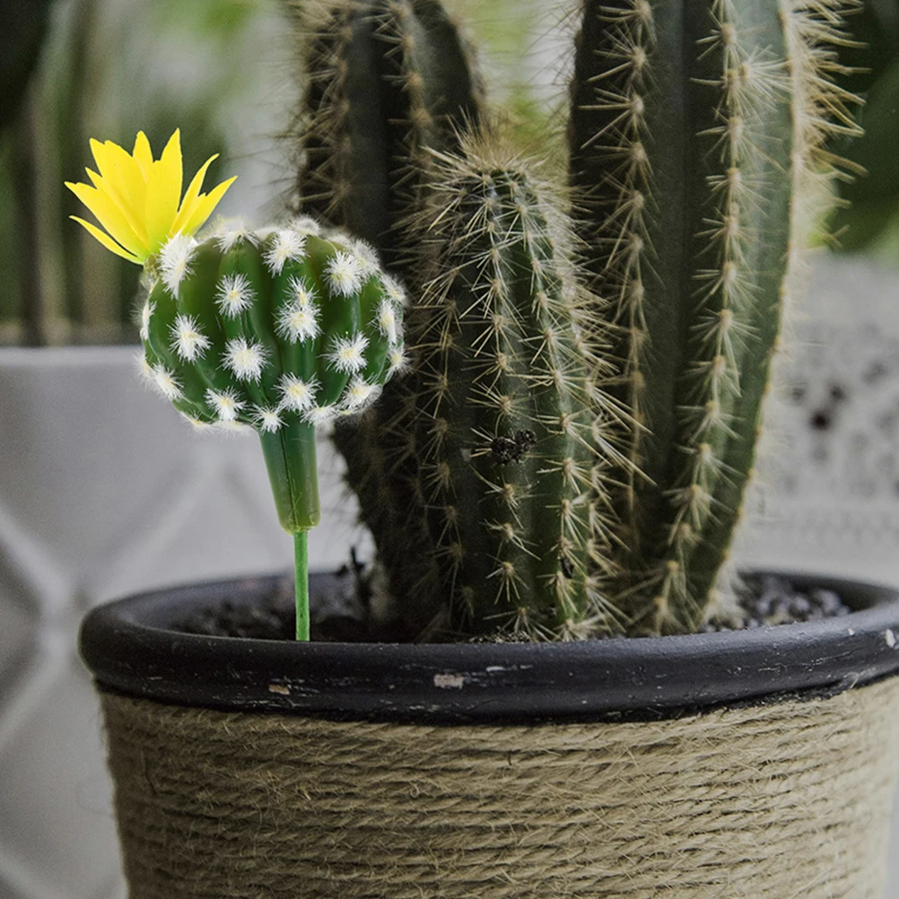 

4 Pcs Cactus Small Ornaments Artificial Succulents Unpotted Desert Plants Decorate Plastic Fake Decoration Figures