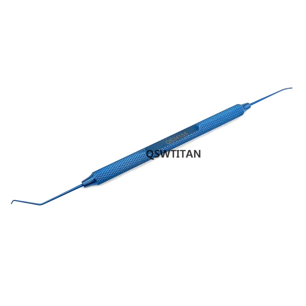 Ophthalmic lens Manipulator hook 125mm Double ended hook tool Titanium Double Eyelid hook Instrument