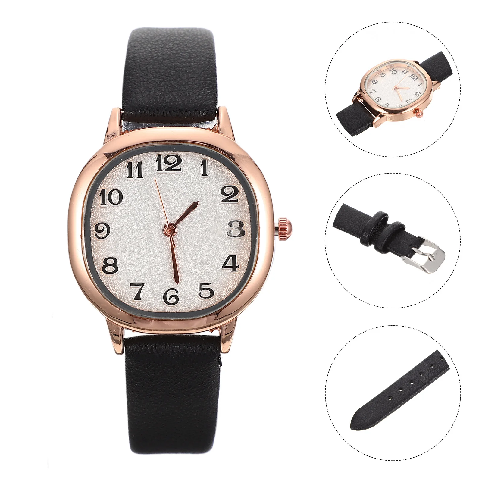 

Vintage Ladies Watch Retro Design Women Watch PU Strap Quartz Wristwatch Adjustable Strap Light Weight Stylish Gift for Her