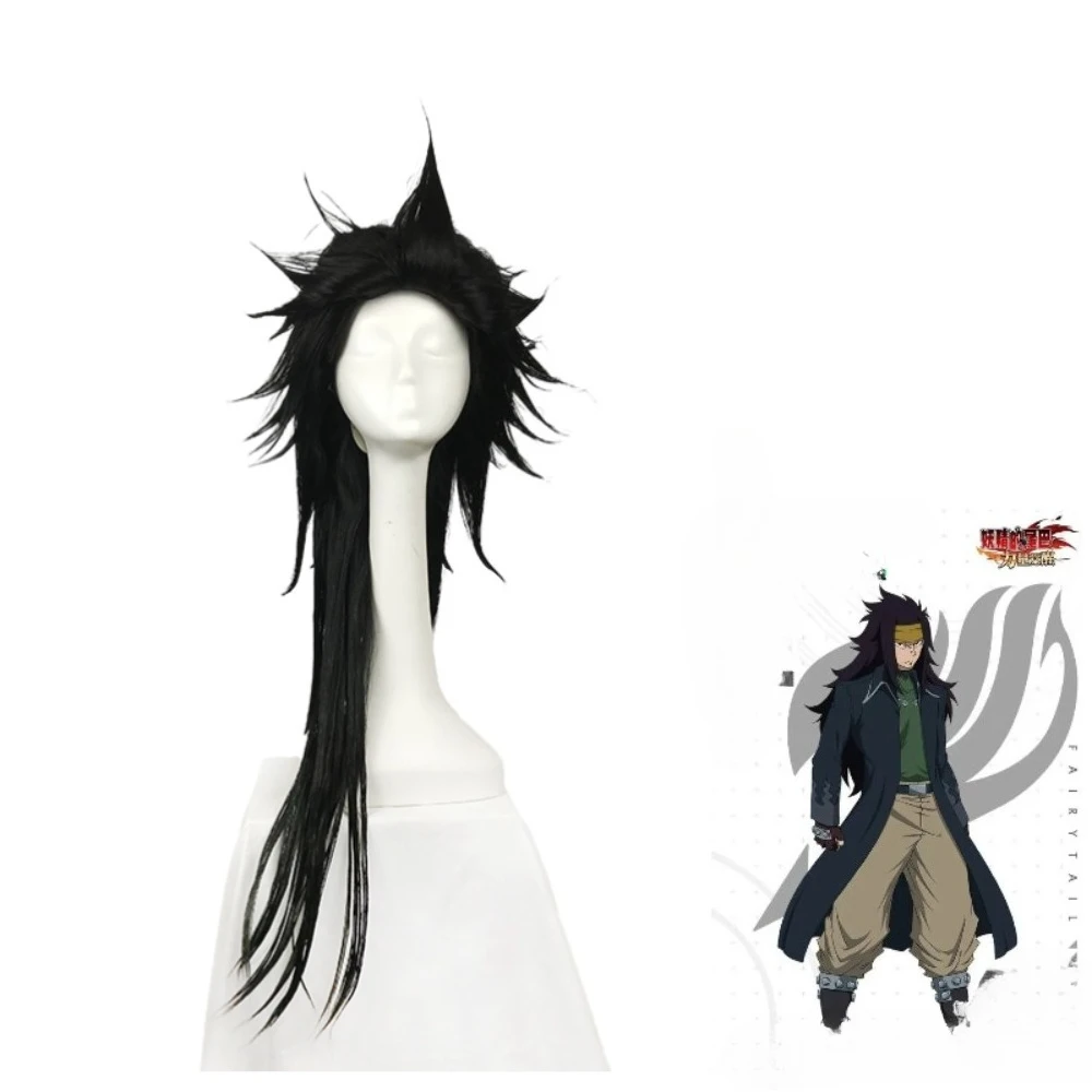 

Fairy Tail Gajeel Redfox Косплей Парик Черный Колючий Аниме Костюм Волосы