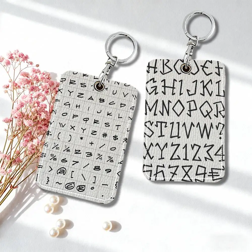 

Letters Anime Keychain Card Holder, Badge Credit Card Holder, Student ID Card Holder, Bus Cards Cover