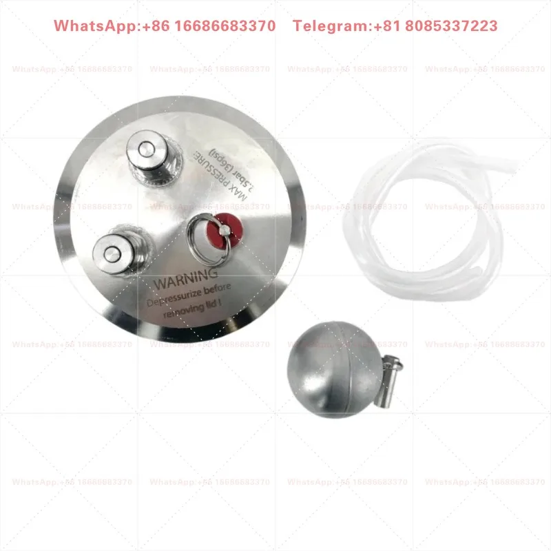 4 Inch Tri-Clover Fermenter Lid With Ball Lock Posts Floating Dip Tube & Pressure Relief Valve For Home Beer Brewing