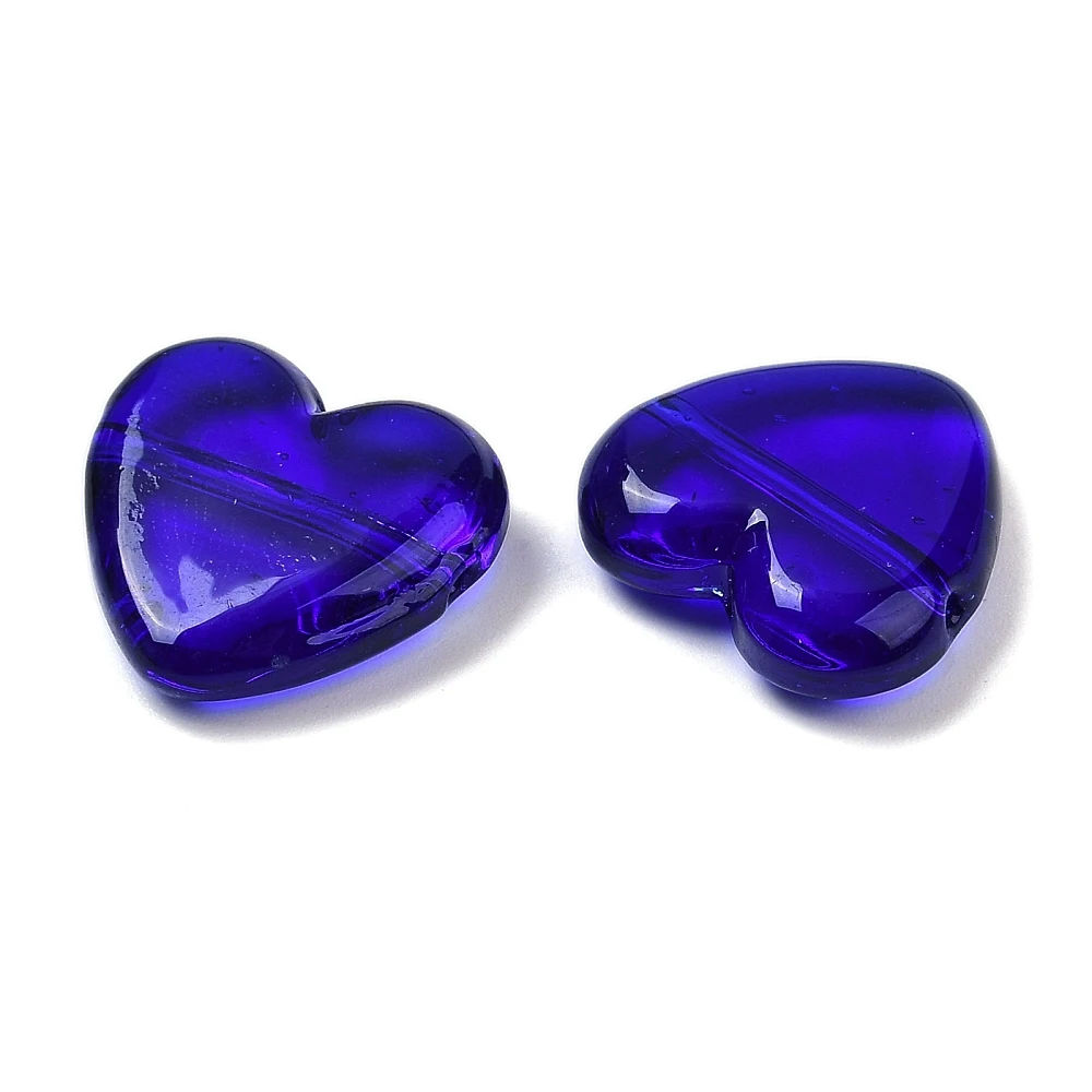 10 Stück handgefertigte mehrfarbige Herz-Glasperlen aus Lampwork-Glas, Valentinstagsgeschenk, 19–20 x 6,5–7 mm für die Herstellung von DIY-Schmuck – Detail 12