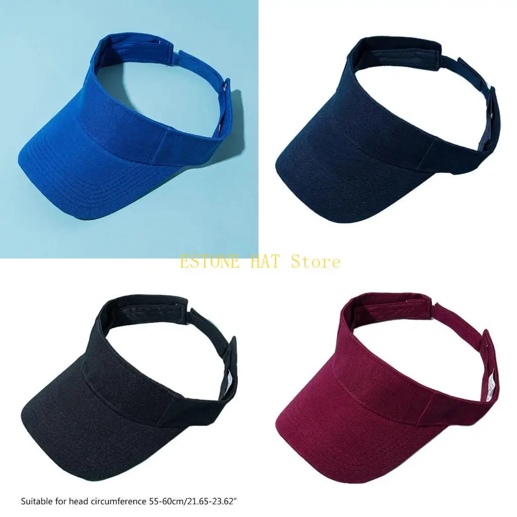 49MF Women Men Summer Empty Top Cotton Baseball Cap Plain Color Outdoor Sunscreen Tennis Sports Golf Adjustable Trucker