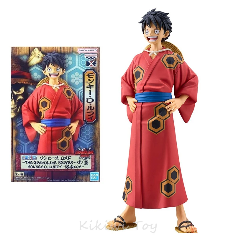 

Original One Piece Anime Figure Monkey D Luffy Figure Yukata Ver Luffy Figurine DXF The Grandline Series Statue Model Toys Gifts