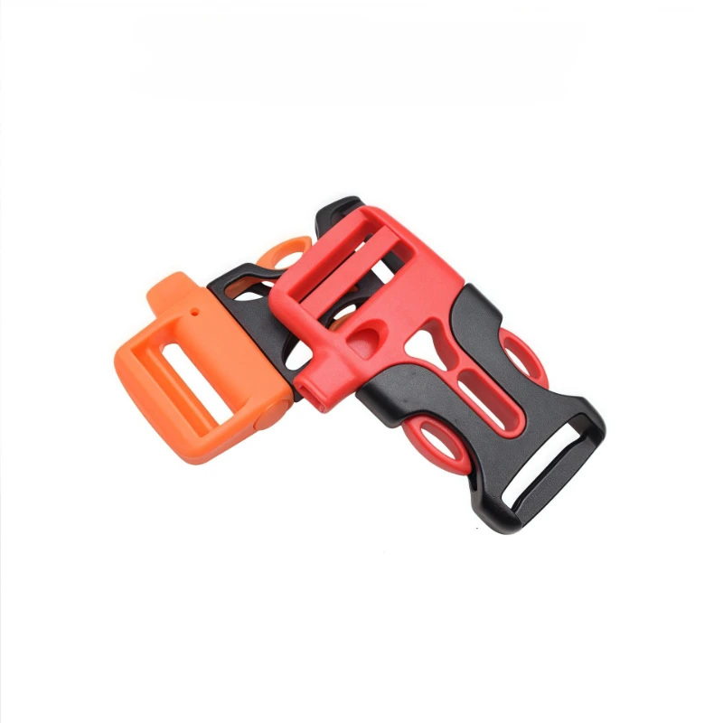 10PCS 20/25mm Plastic Whistle Buckles Quick Release Snap Fastener Clips for Paracord Emergency Backpack Luggage Bag Parts