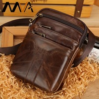 Genuine Leather Crossbody Bag for Men  Multi Purpose Waist Pack with Belt Loop Detachable Strap Fashionable Shoulder Sling Bag