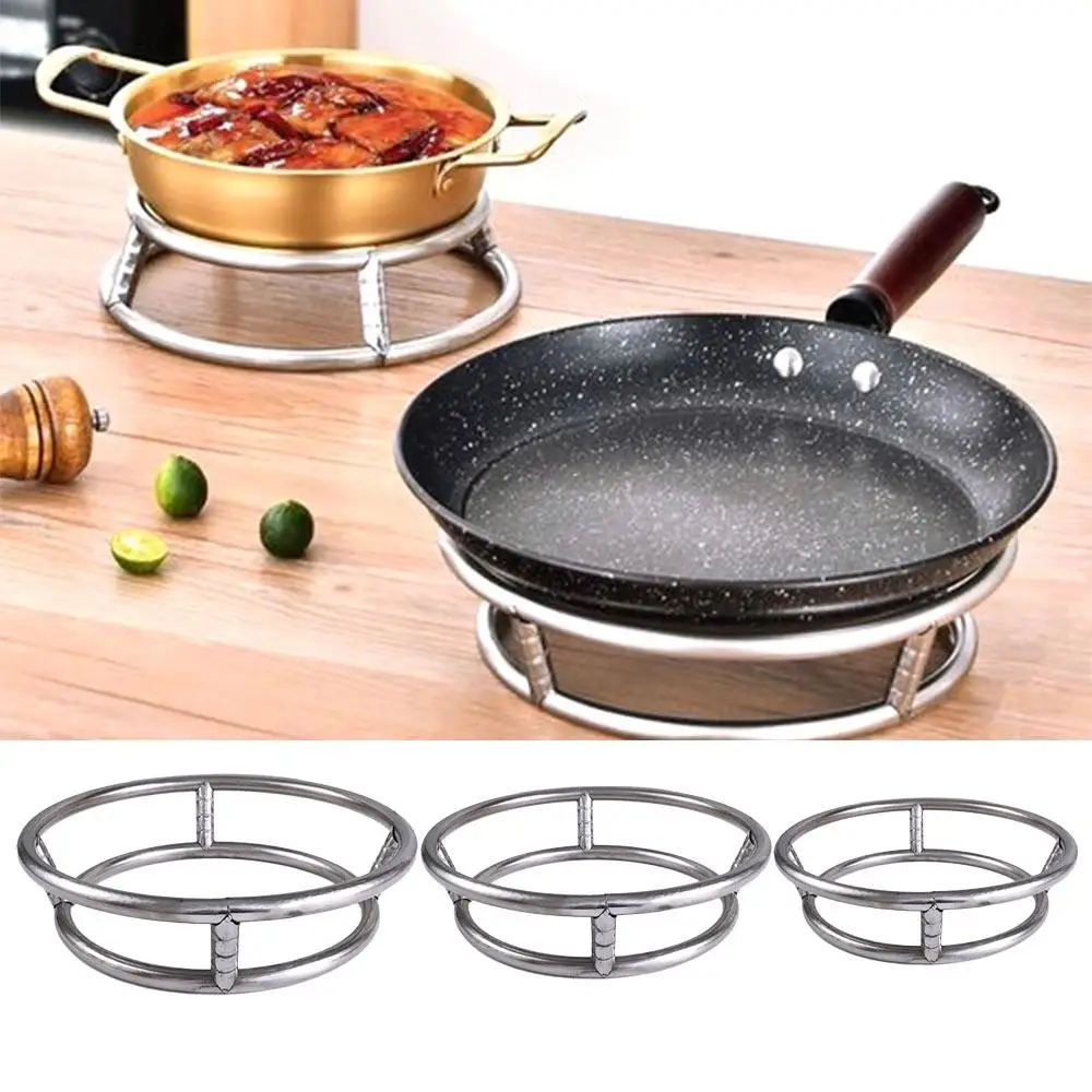 

Thick 1Pcs For Pot Gas Stove Fry Pan Ring Rack Insulation Double Holder Shelf Kitchen Supplies Wok Rack