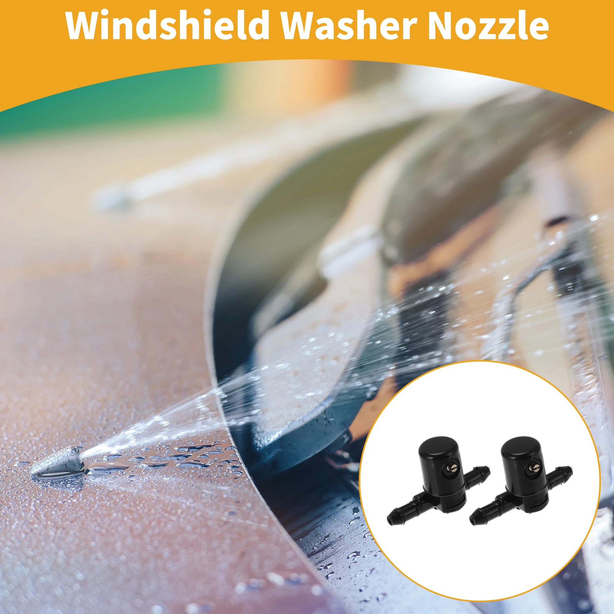 UXCELL 2 Pcs Front Windshield Washer Nozzle for Opel for Astra H Mk5 04-14 No.13118143