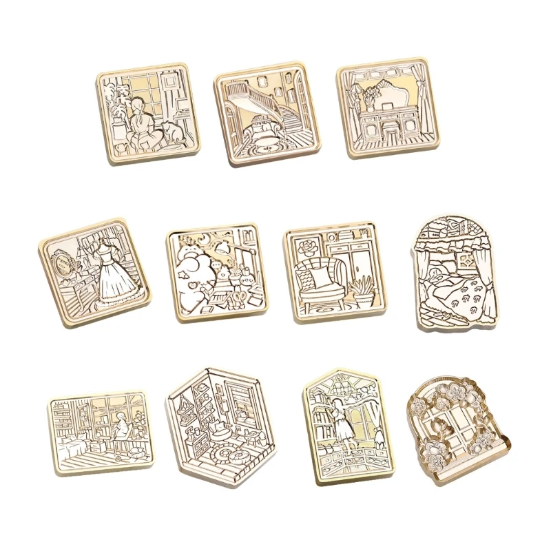 

House Themed Sealing Wax Stamp Head Replacement Scrapbooking Stamp Head