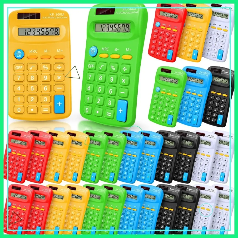 

30 Pack Mini Calculator Bulk 4 Function Pocket Size Battery Powered for Students Kids School Office