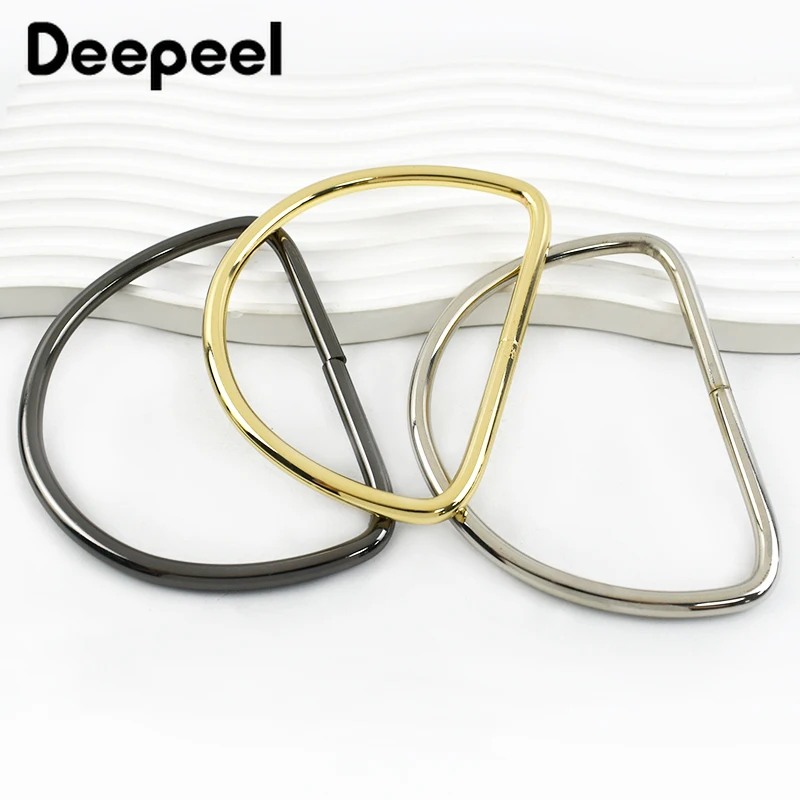 2/4/10Pcs 9/11cm Metal D Ring Bag Handles Purse Frame Women's Handbags Woven-bag Hamdle DIY Hardware Accessories Making Bags