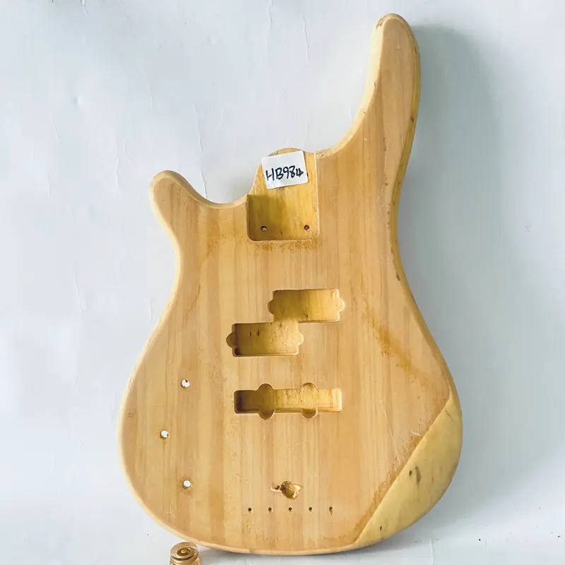 HB984  Left Hand 4 Strings Electric Bass Body Solid Basswood PJB Pickups DIY Accessories for Replace Unfinsihed Paints