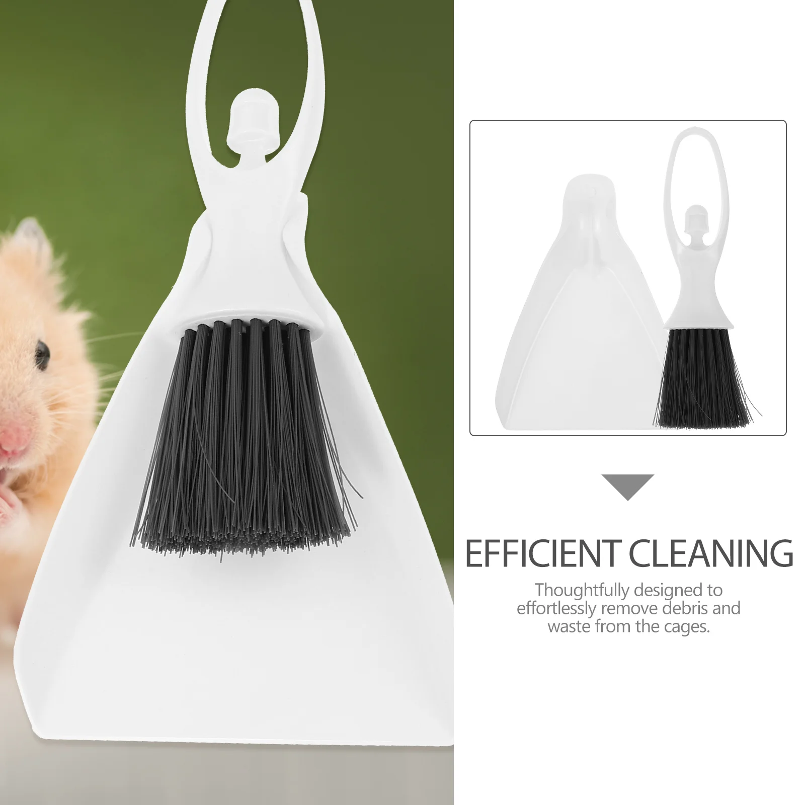 

1Set Portable Broom and Dustpan Set Ideal for Hamster Cage Cleaning Supplies Multi-Purpose Mini Sweep Tool for Drawer Countertop