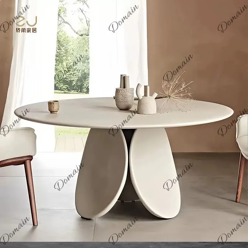 XX Round Glass Fiber Petal Dining Table Creative Geometric Design Luxury Home Furniture 2026 New