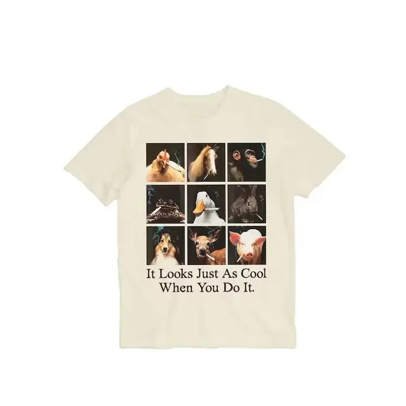 It Looks Just as Cool When You Do T shirt Animals smoking cigarettes meme shir