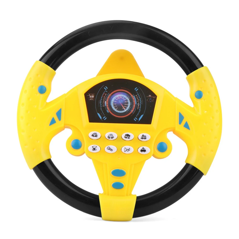 Co pilot-simulador de volante montado en coche, rotación de 360 grados, simulación de conducción, internet, celebridad, juguete de voz