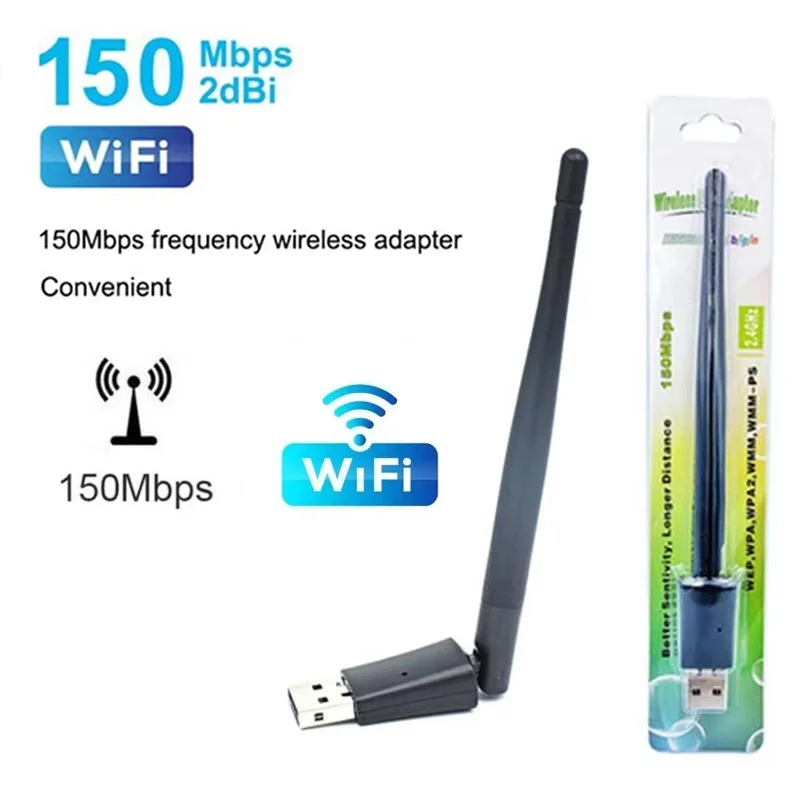 

Мини-USB Wi-Fi адаптер 150 Мбит/с RTL8188, беспроводная сетевая карта, беспроводной приемник-передатчик Wi-Fi 802.11b/g/n для ПК, ноутбуков, Windows