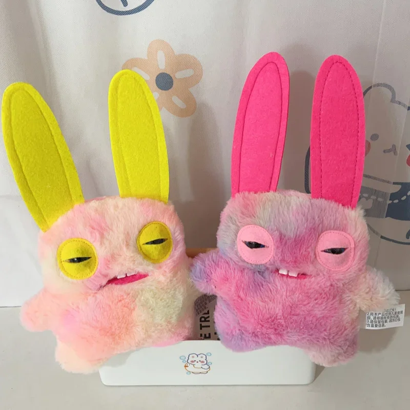 22cm engraçado dentes feos monstro brinquedos de pelúcia recheado anime o bloco monstro plushies squirm arco-íris coelho louco peluche presentes de natal