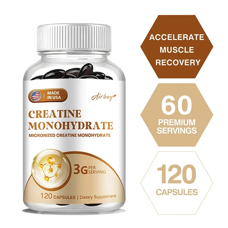 Creatine Monohydrate - Supports Muscle, Energy and Cognitive Function, Increases Lean Muscle Mass - Gluten Free