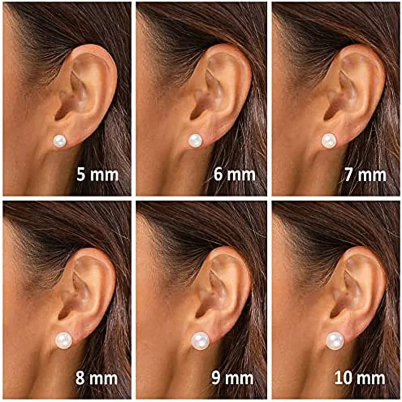 Huitan Heißer Trend Imitation Perle Stud Ohrringe für Frauen Einfache Elegante dame Ohr Piercing Ohrringe Mode Vielseitig Schmuck