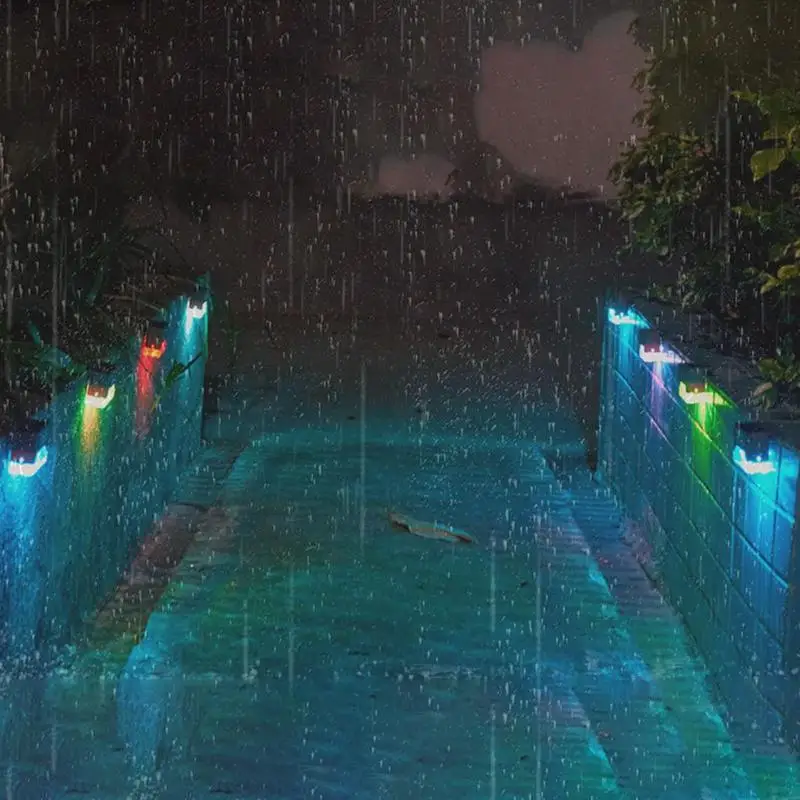 4pcs LED Solar Lights Outdoor Waterproof Motion Sensor Deck String Solar Lights For Outside Yard Garden Stair Lamp Decor