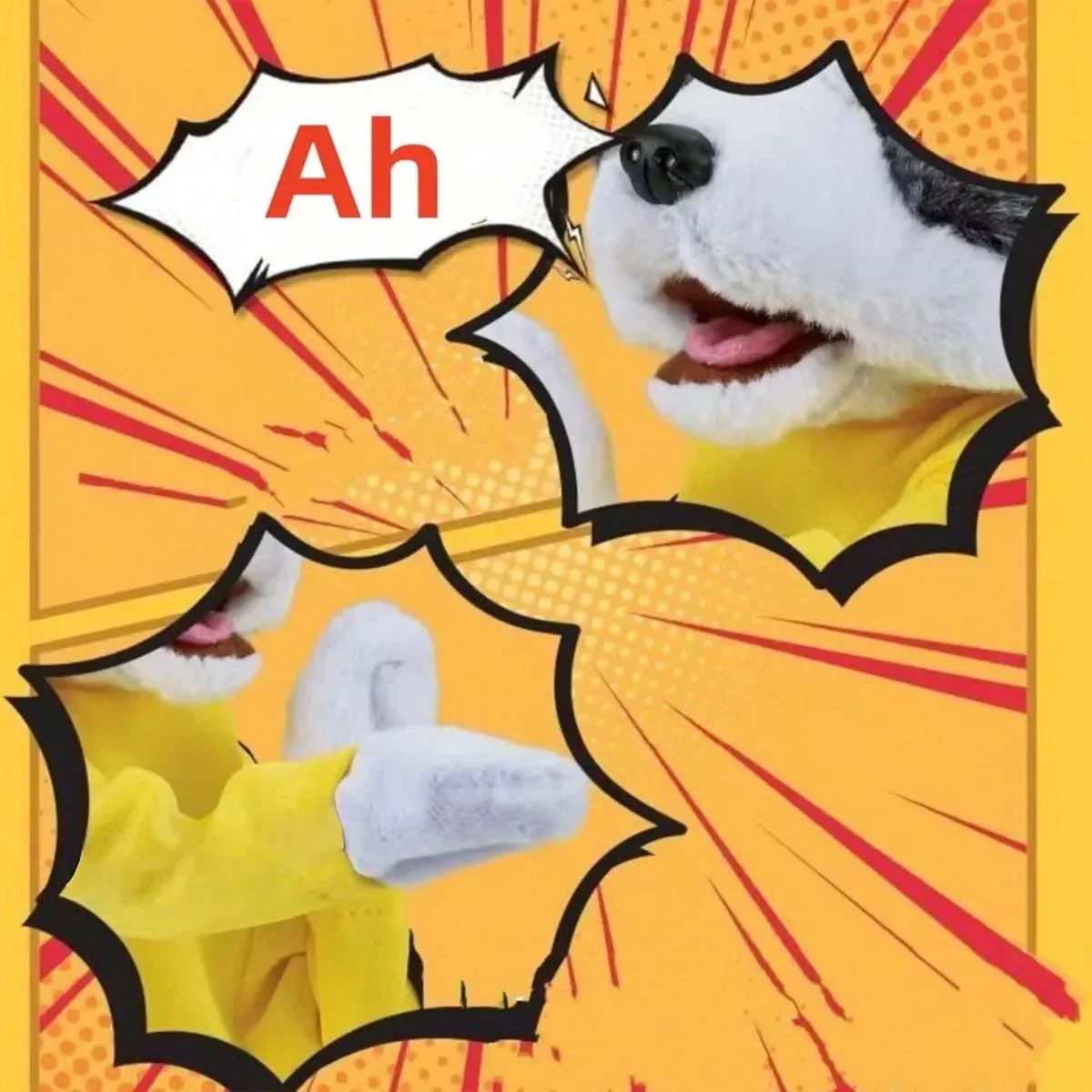 Husky Boxing Interaktives Plüschtier, Kung-Fu-Hund mit Sound, Boxspielzeug, Plüschpuppe mit Sound, Interaktive Boxhund-Handpuppe – Detail 8
