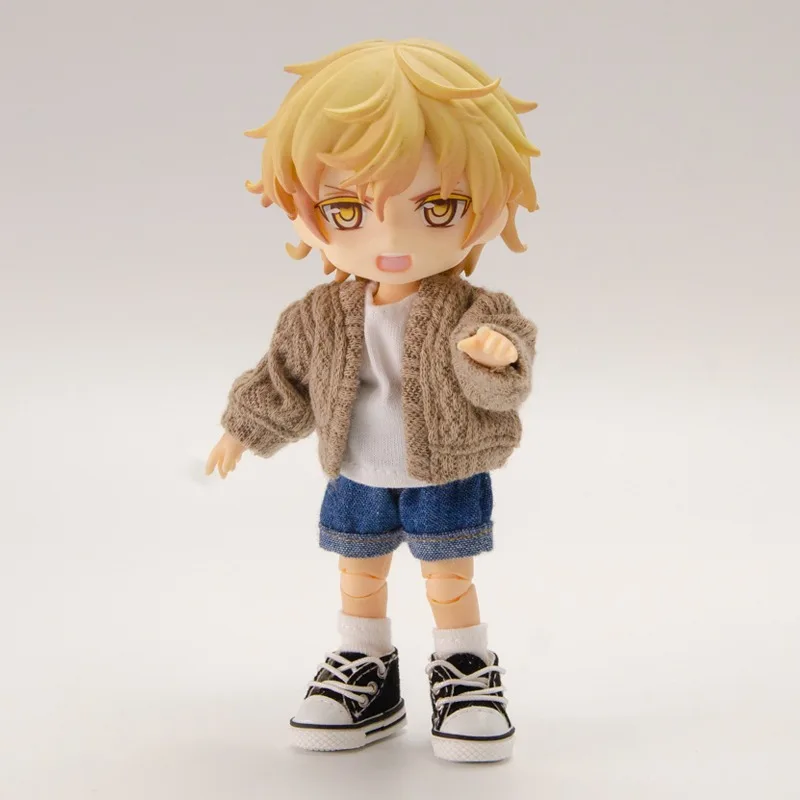 ob11 babykleertjes P9 gebreid vest Ymy lange mouwen jas GSC klei beeldje 1/12 bjd trui body9 hoodie