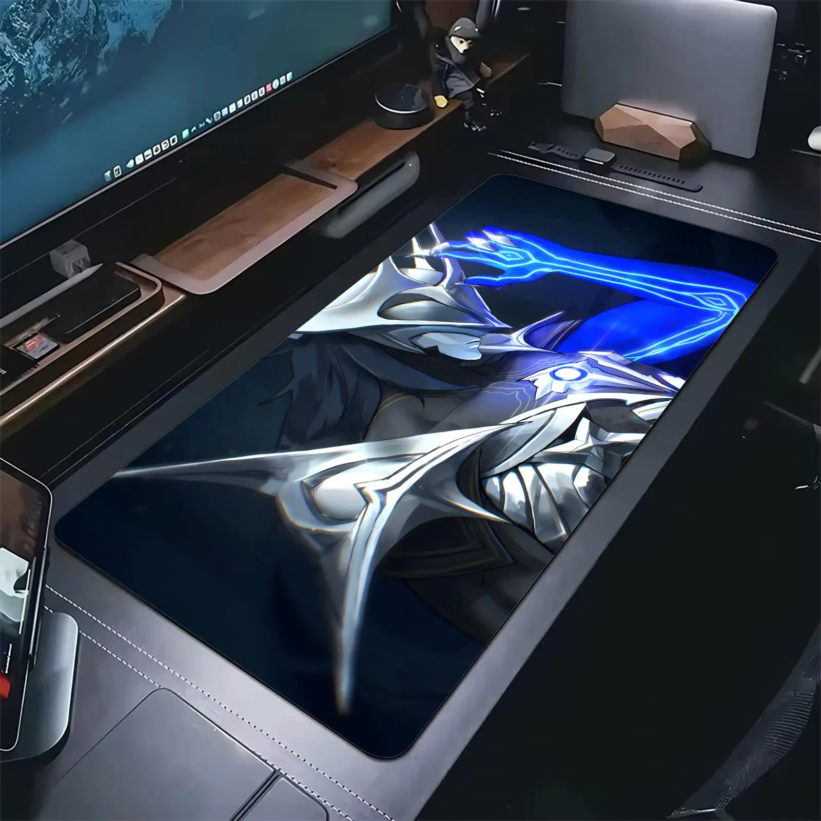 Zenless Zone Zero Pyrois E-Sports XXL Gaming Mousepad Extra Large Non-Slip Stitched Edge Keyboard Laptop Desk Mat For PC Gamer