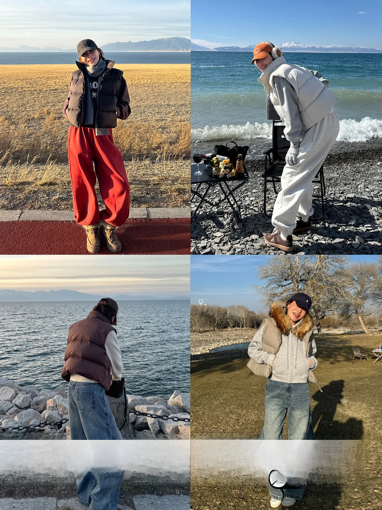 

Women's ort down Vest 2025 Winter New Korean Version Stand Collar Warm Cold Resistance Du down Vest Casual Sle Nylon Fa...