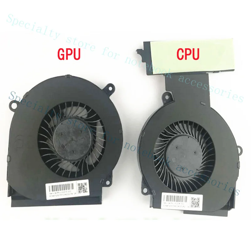 A+ A+For HP Shadow 4th generation 15-DC TPN-Q211 CPU&GPU Fan L30203-001 L30204-001
