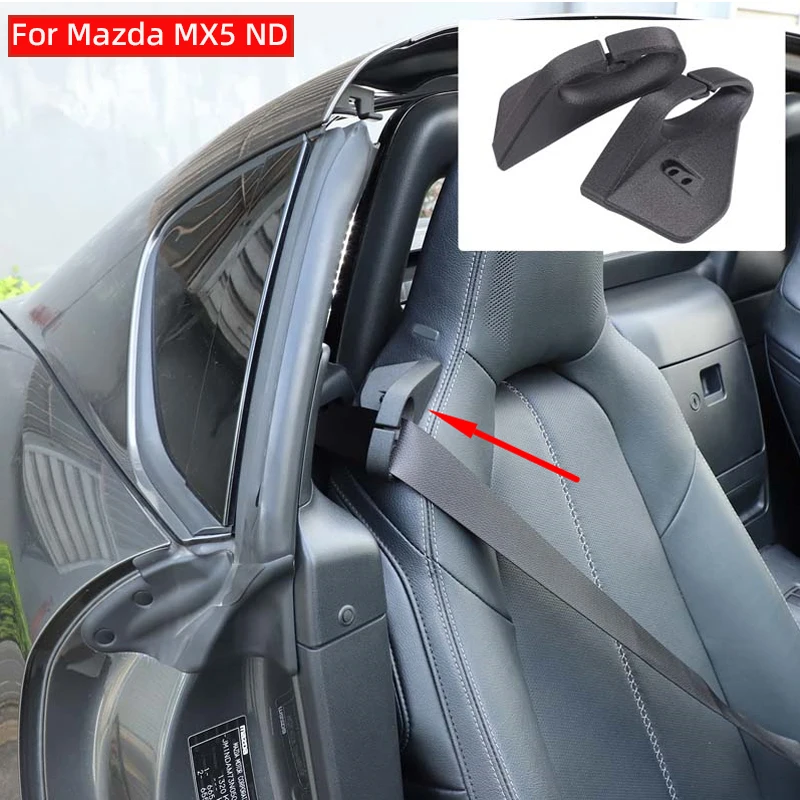 For 2016+Mazda MX5 ND car seat belt limiter, anti lock seat belt position stabilizer, ABS black car interior accessories