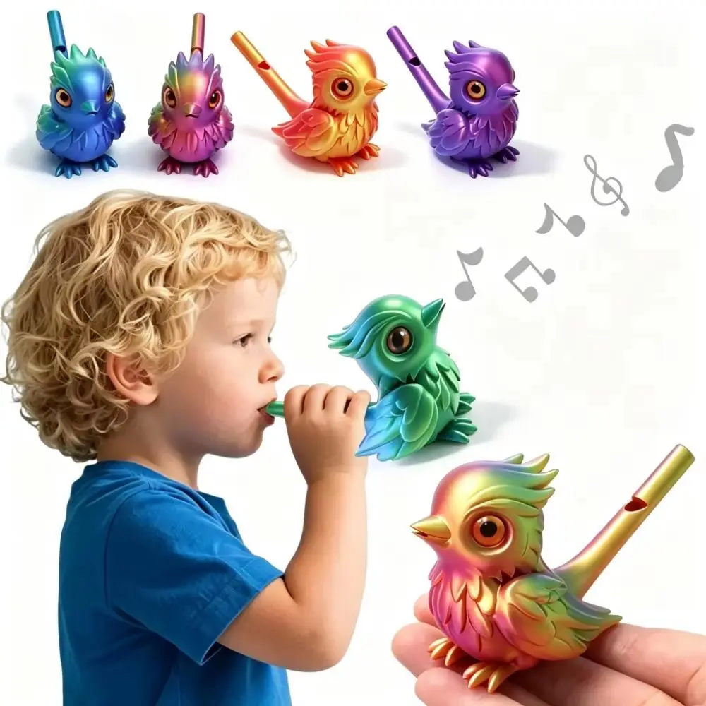 3D Printed Bird Whistle Toy Water Activated Bird Call Sound Changer Colorful Desktop Home Ornament Waterbird Whistle
